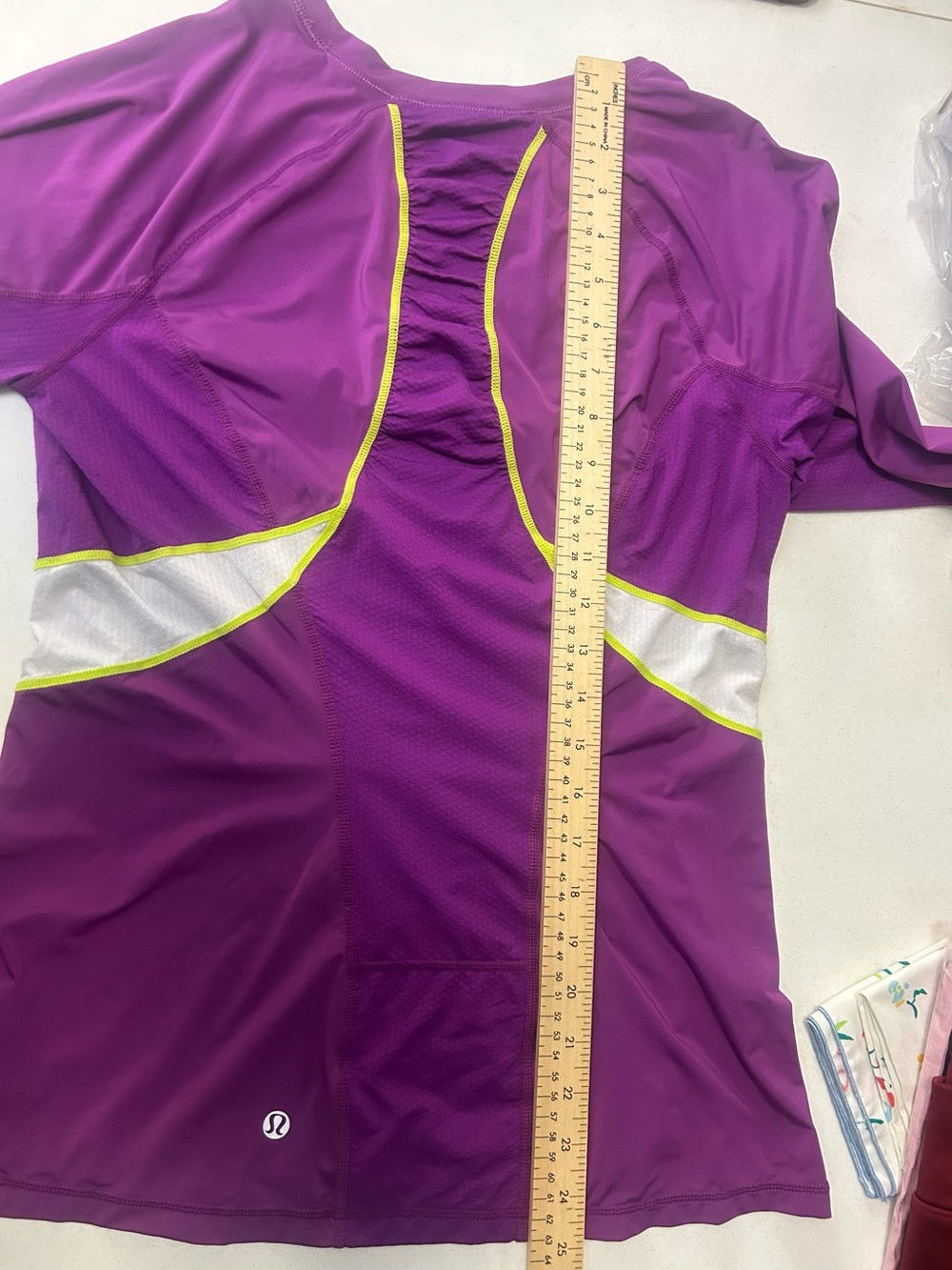 lululemon athletica Purple Long-Sleeve Athletic Top with White Accent - Picture 7 of 7